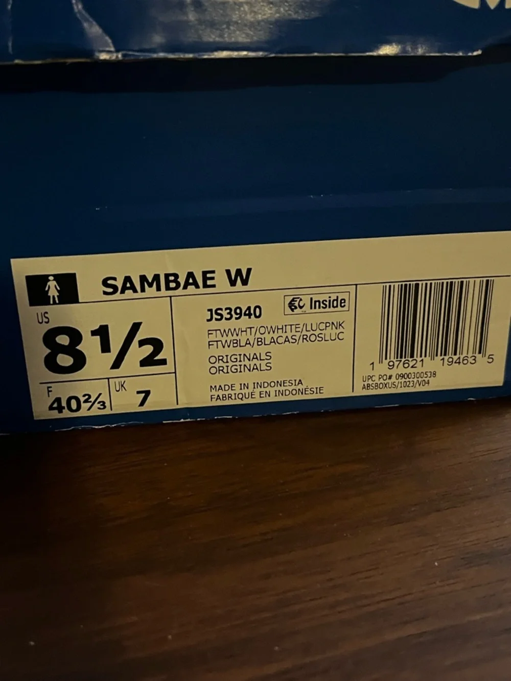 adidas Samba White and Pink Retro Low-Top Sneakers 8.5 - Picture 8 of 8